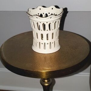 Lenox Ivory & Gold Pierced Votive Candle Holder